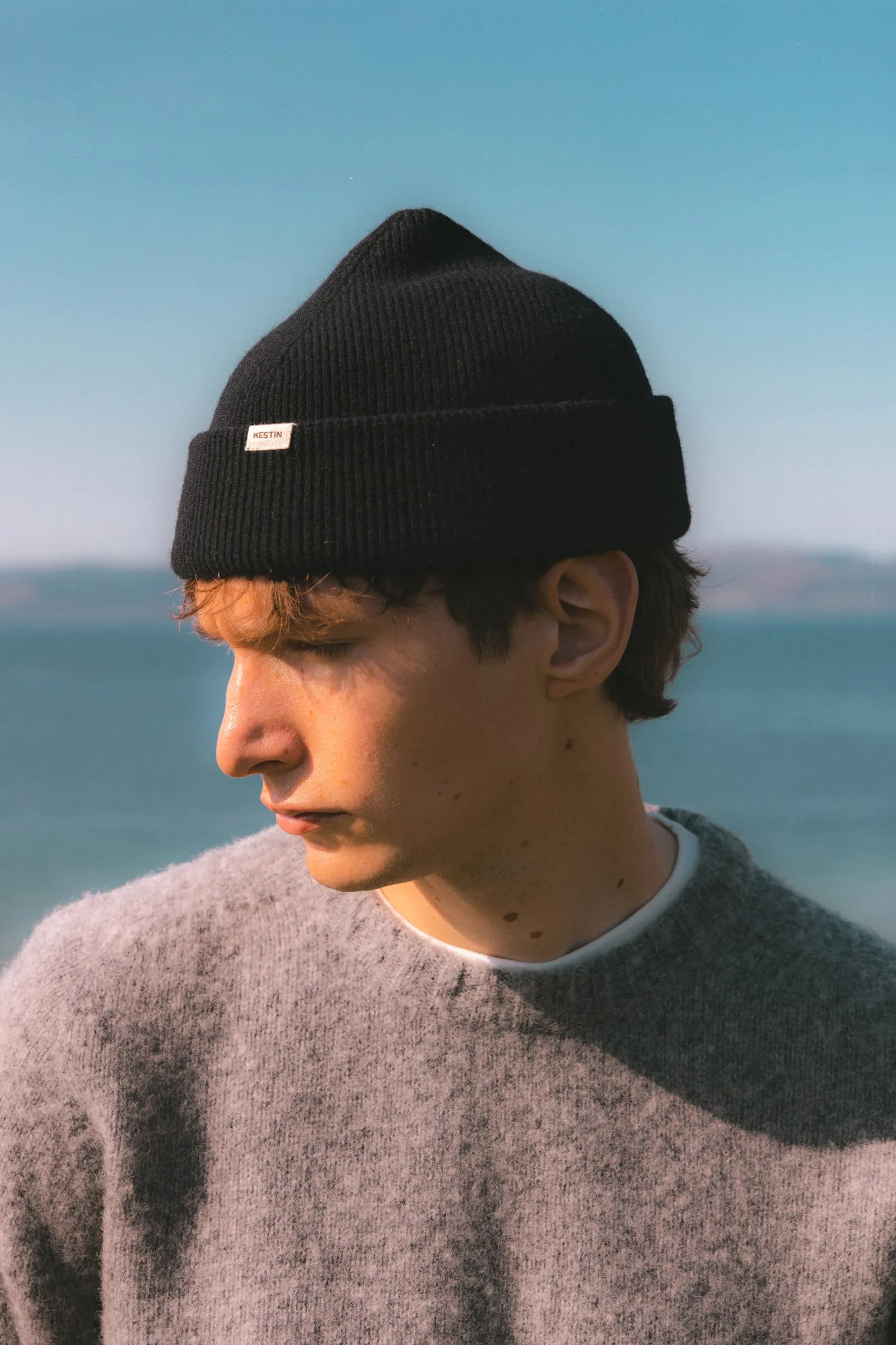 Braemar Beanie in Navy Lambswool