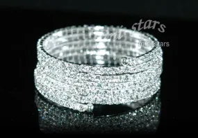 Bridal 5 Row Crystal Stretchable Bangle / Armlet XA013