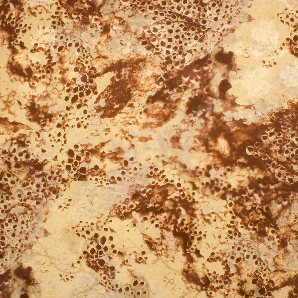 Brown Leopard Print Silk Jacquard