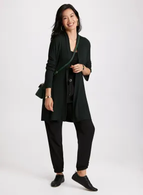 Button Detail Cardigan & Pull-On Cargo Pants