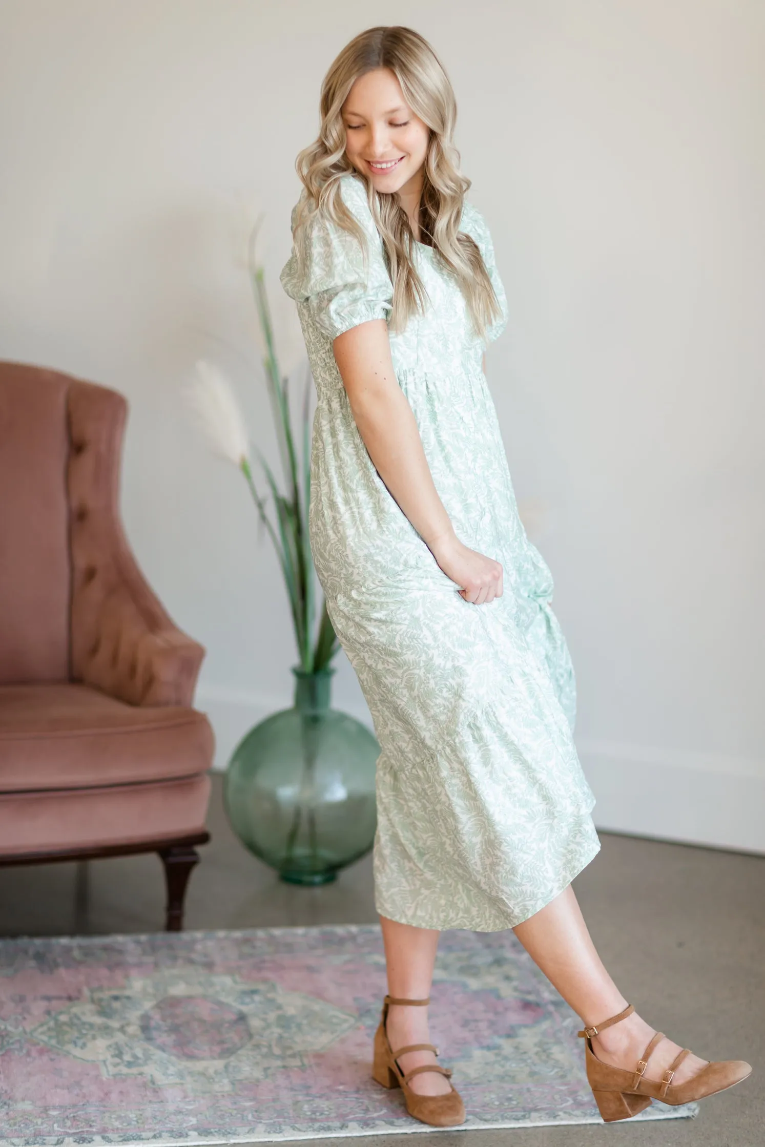 Button Up Tiered Midi Dress - FINAL SALE