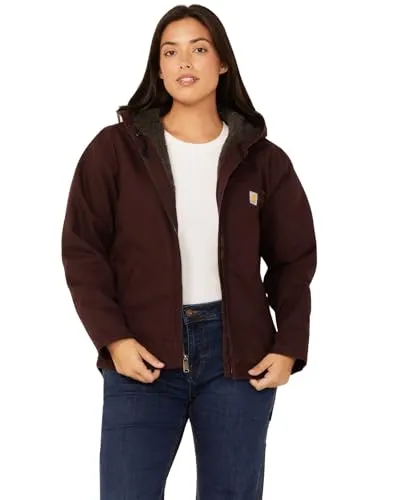 Carhartt 104292 Women's Loose Fit Washed Duck Sherpa Lined Jacket