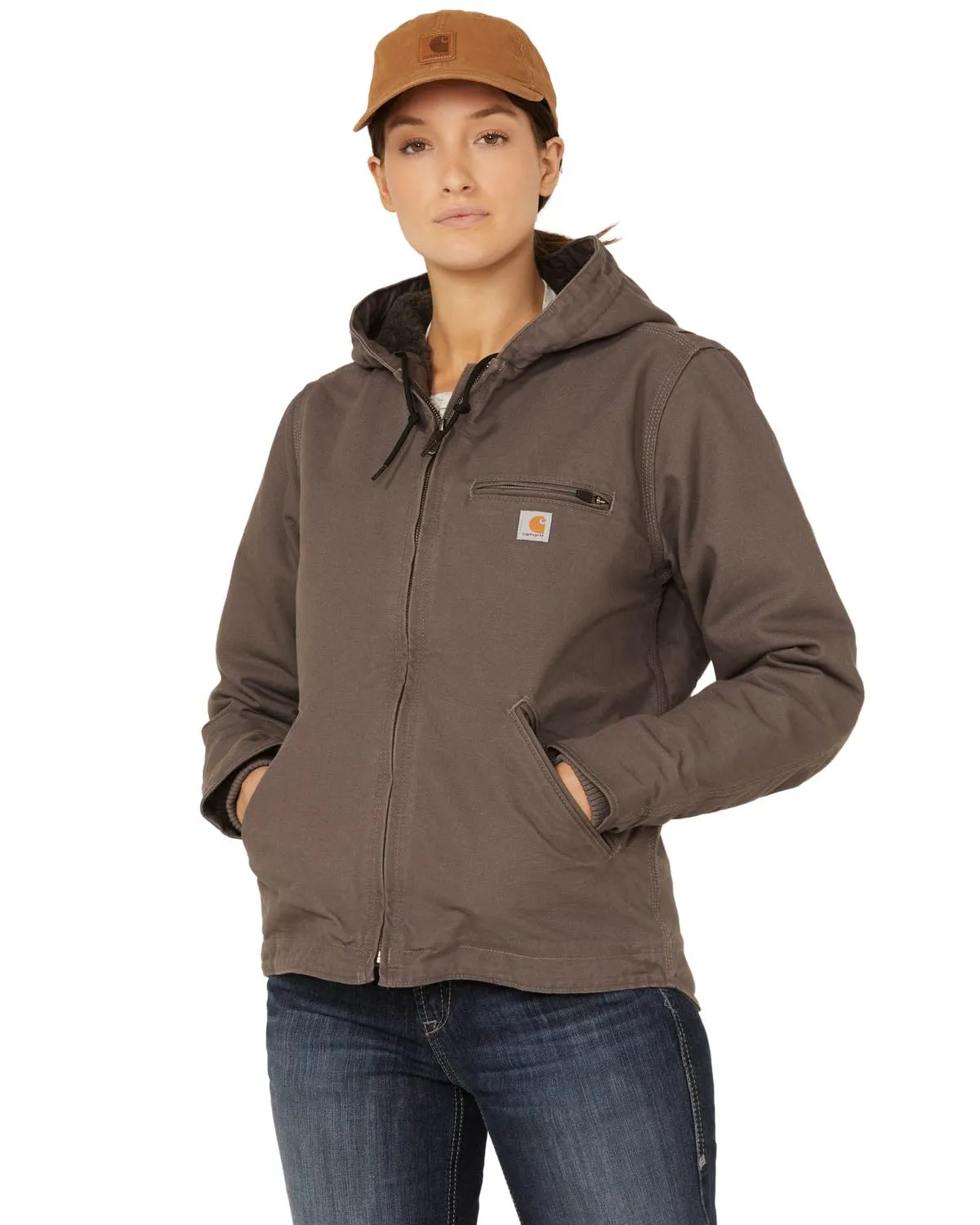 Carhartt 104292 Women's Loose Fit Washed Duck Sherpa Lined Jacket