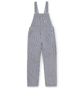 Carhartt WIP Women's Bib Overall – Straight – Blue/White Rinsed