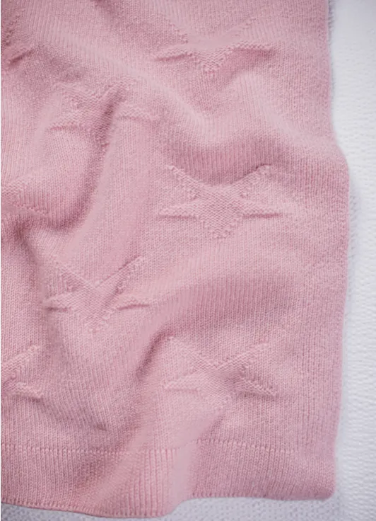 Cashmere Baby Blanket in Pink