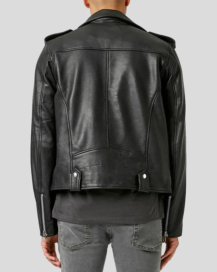 Cimarron Black Motorcycle Leather Jacket