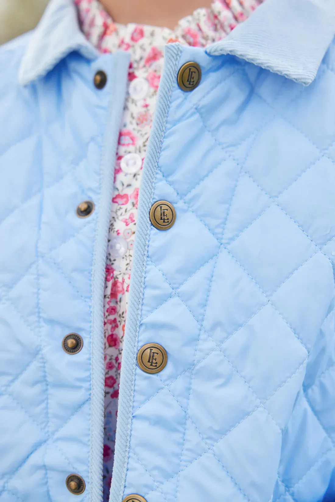 Classic Quilted Jacket - Light Blue