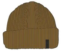 Compass Recycled Acrylic Beanie - Golden Brown