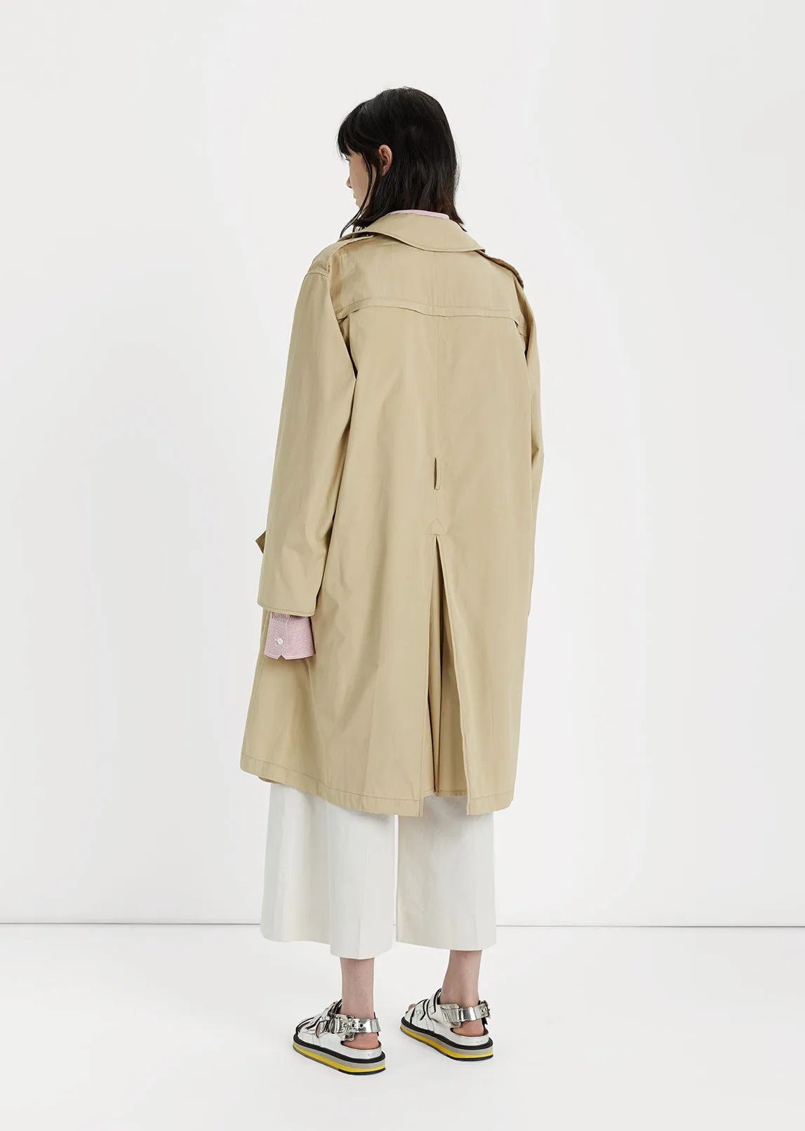 Convertible Popeline Trench Dress