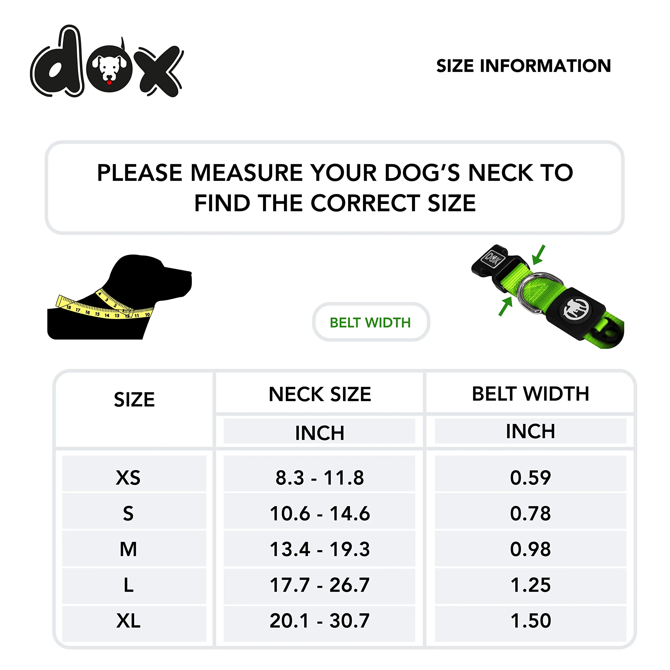 DDOXX Dog Collar Nylon, Adjustable | Many Colors & Sizes | for Small, Medium & Large Dogs