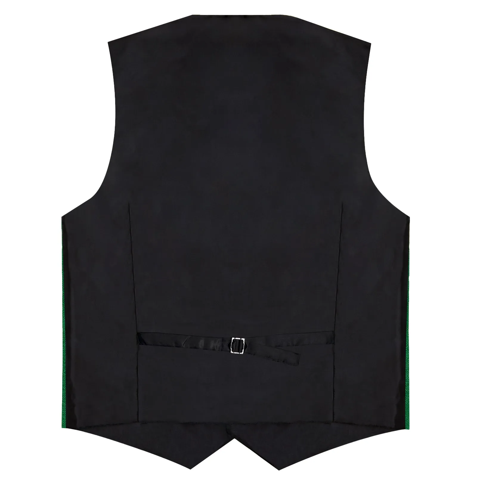 Deep Green Solid Shiny Men's Vest Bowtie Hanky Cufflinks Set Waistcoat Suit Set