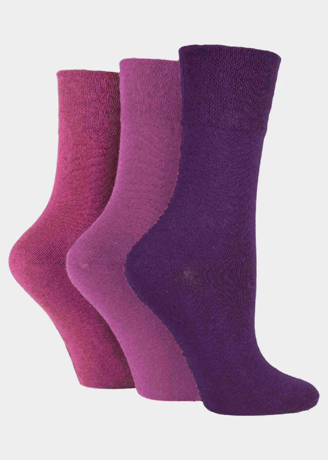 Diabetic Ladies Gentle Grip Socks 3 Pair Pack