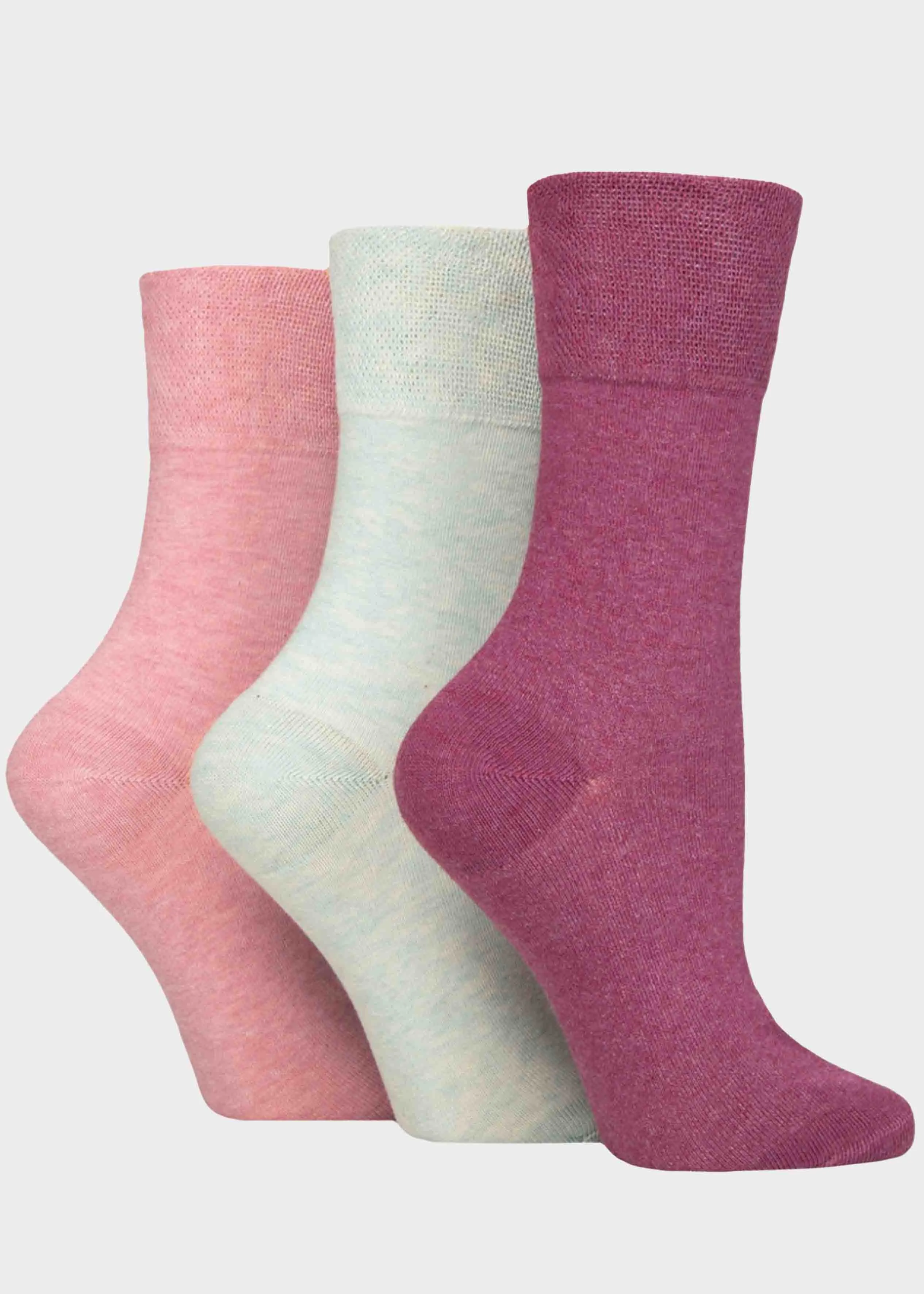 Diabetic Ladies Gentle Grip Socks 3 Pair Pack