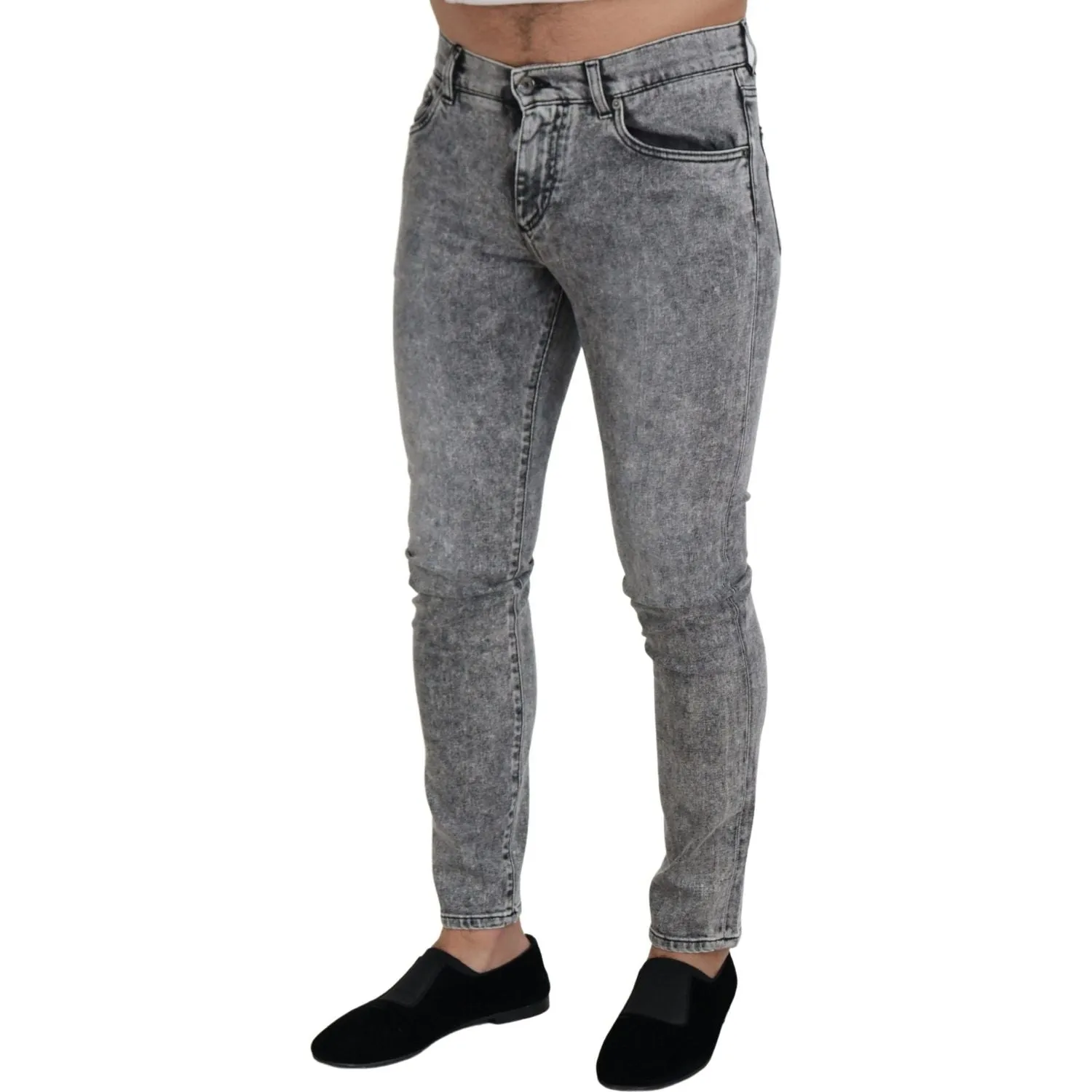 Dolce & Gabbana Chic Slim Fit Gray Denim