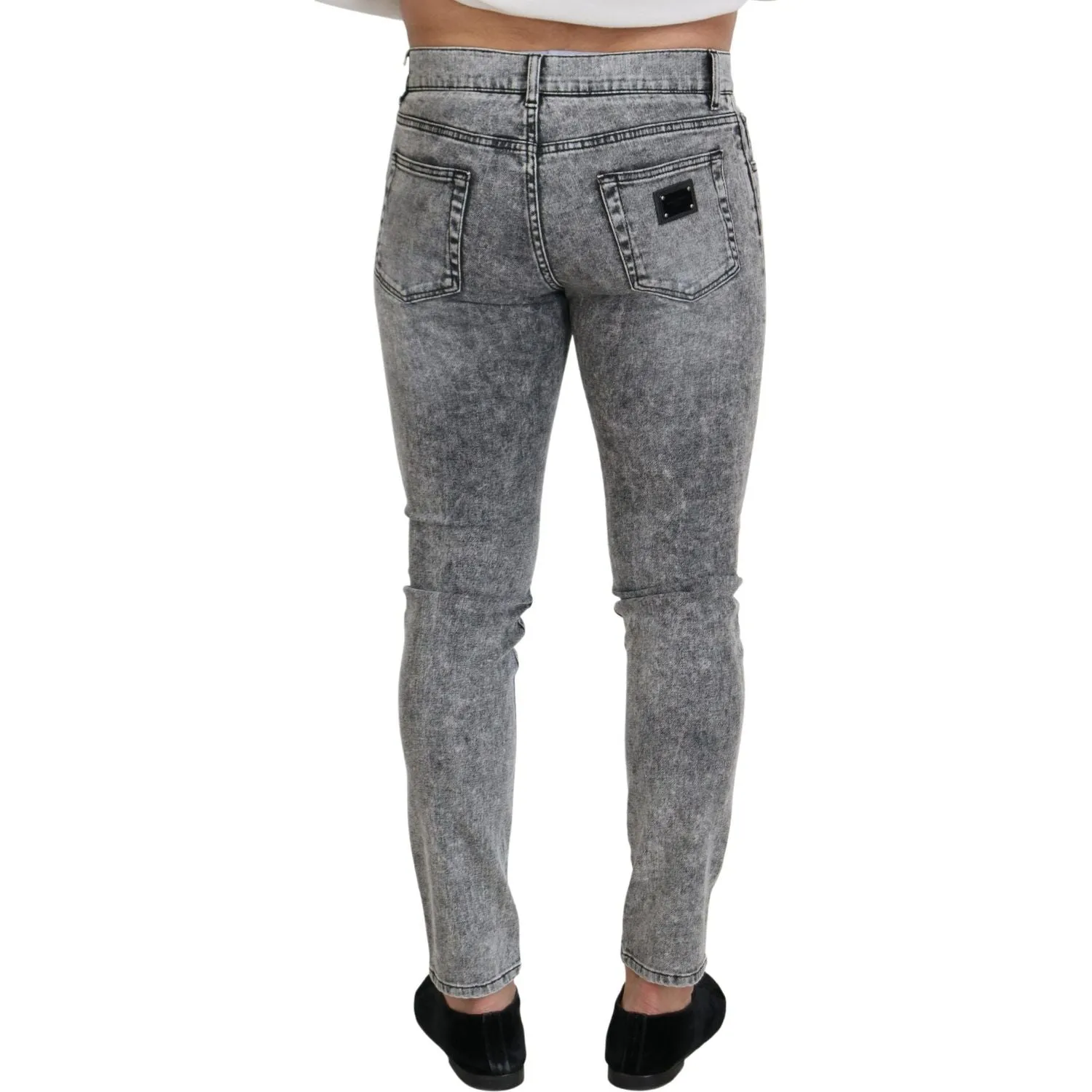 Dolce & Gabbana Chic Slim Fit Gray Denim