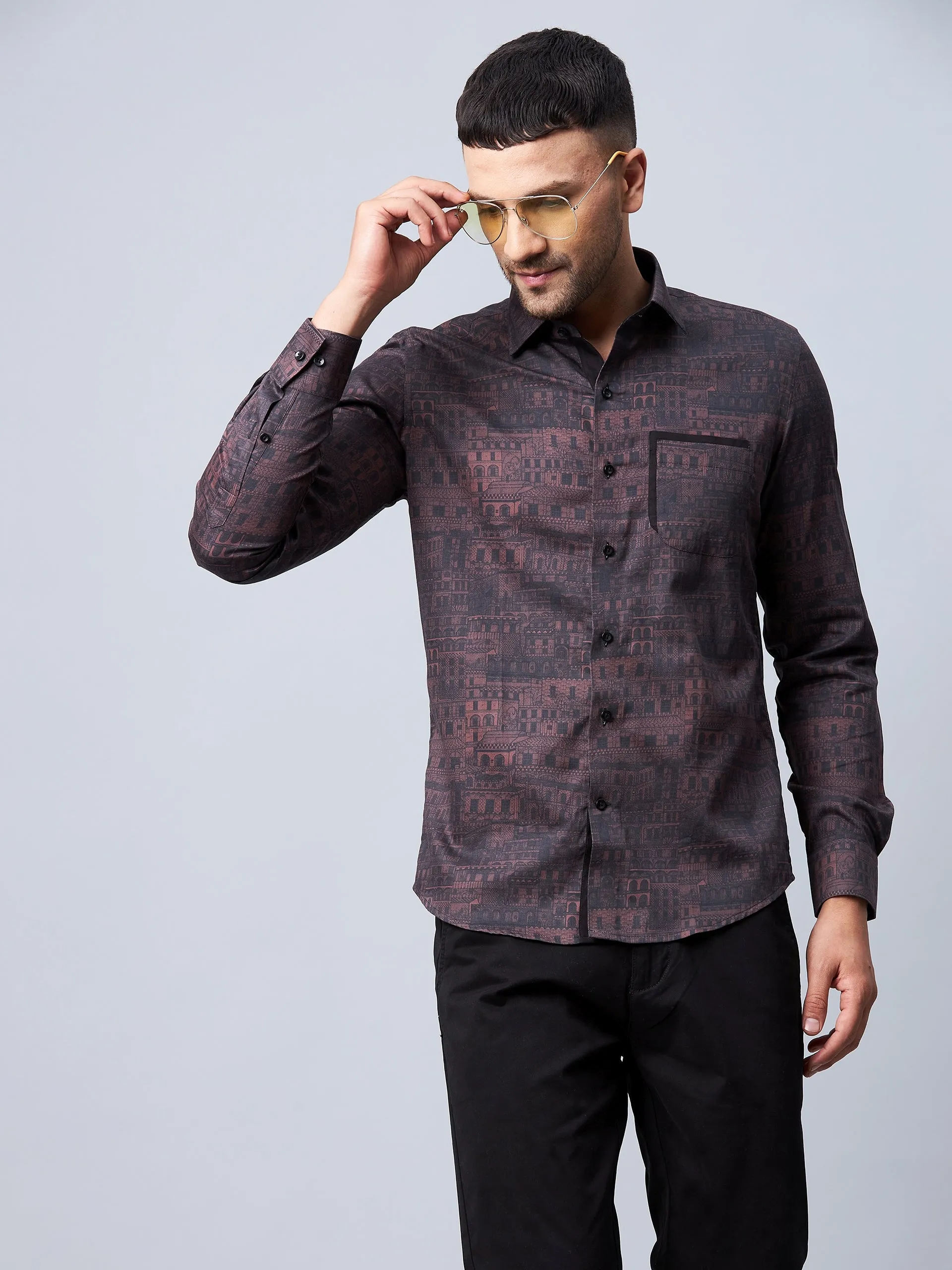 Dual Pocket Printed Shirt