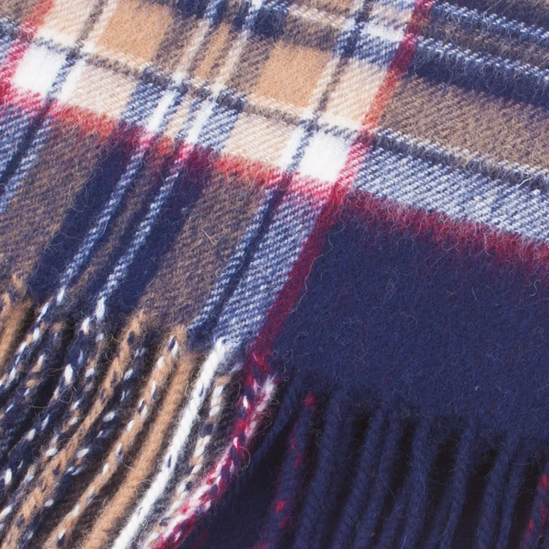 Edinburgh 100% Lambswool Scarf  Stewart Navy