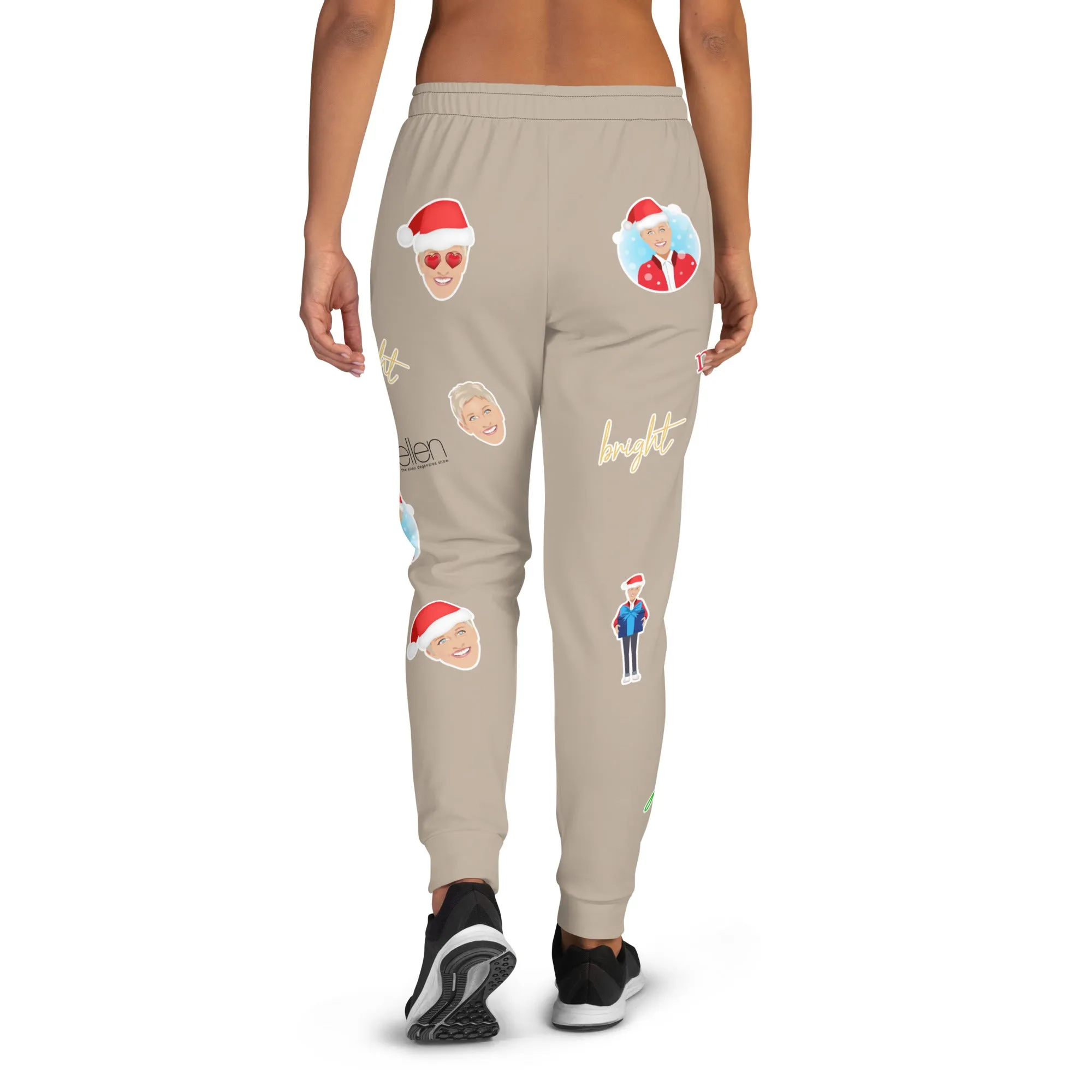 Ellen's Holiday Emoji All Over Joggers (Latte)