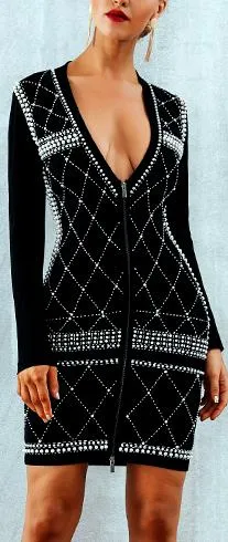 Embellished Stretch Cardigan-Dress