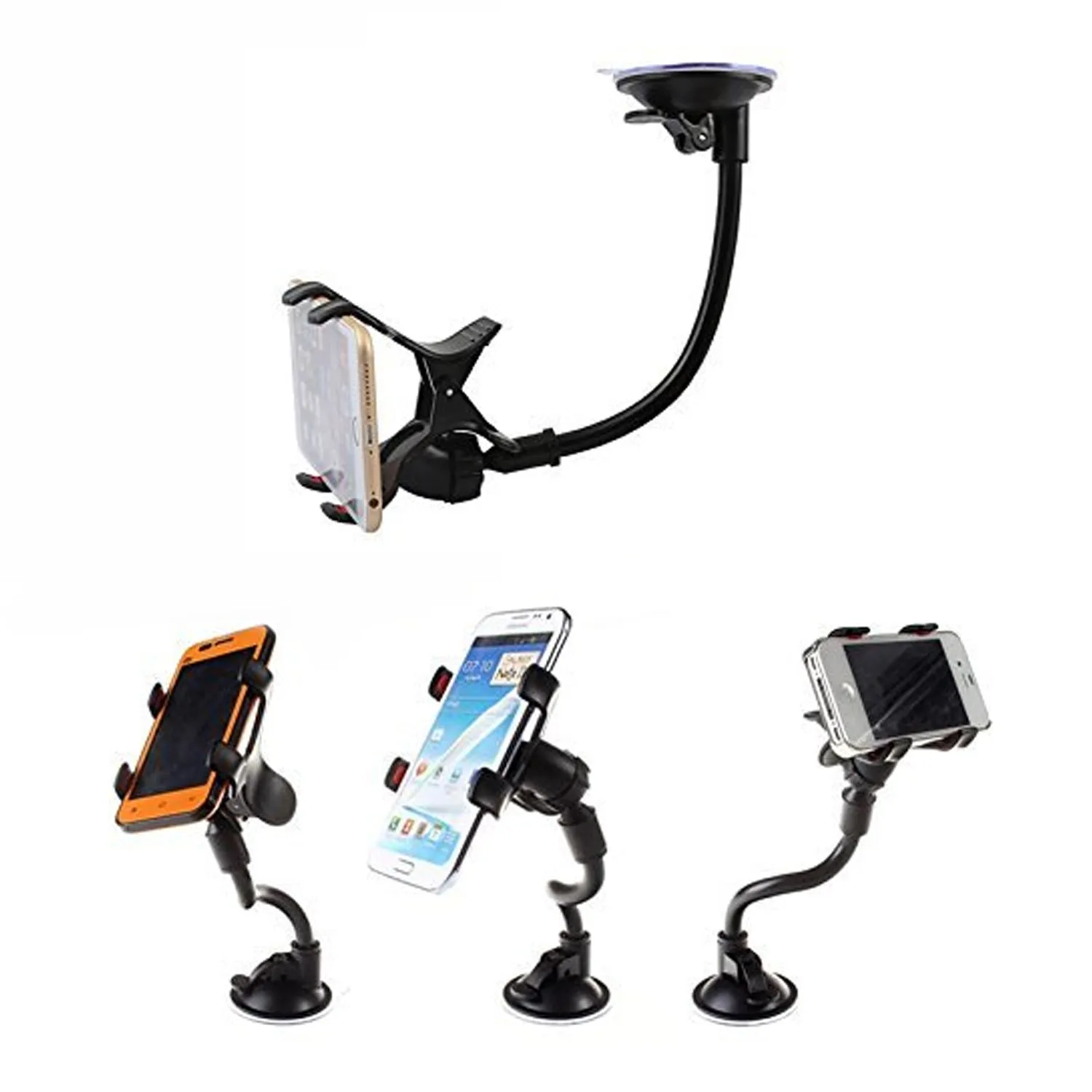 Flexible Mobile Stand Multi Angle Adjustment with 360 Degree Adjustment For Car & Home Use Mobile Stand