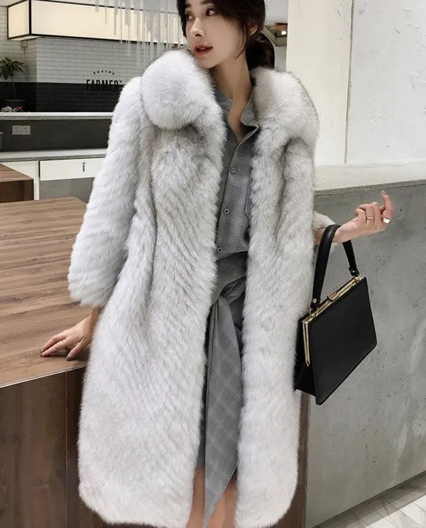 Fox Fur Long Coat