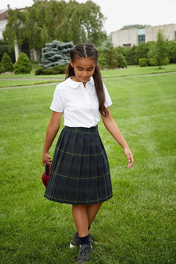 French Toast Girls Green Plaid Pleated Skirt SV9002-C1 <br> Sizes 7, 10 & 12