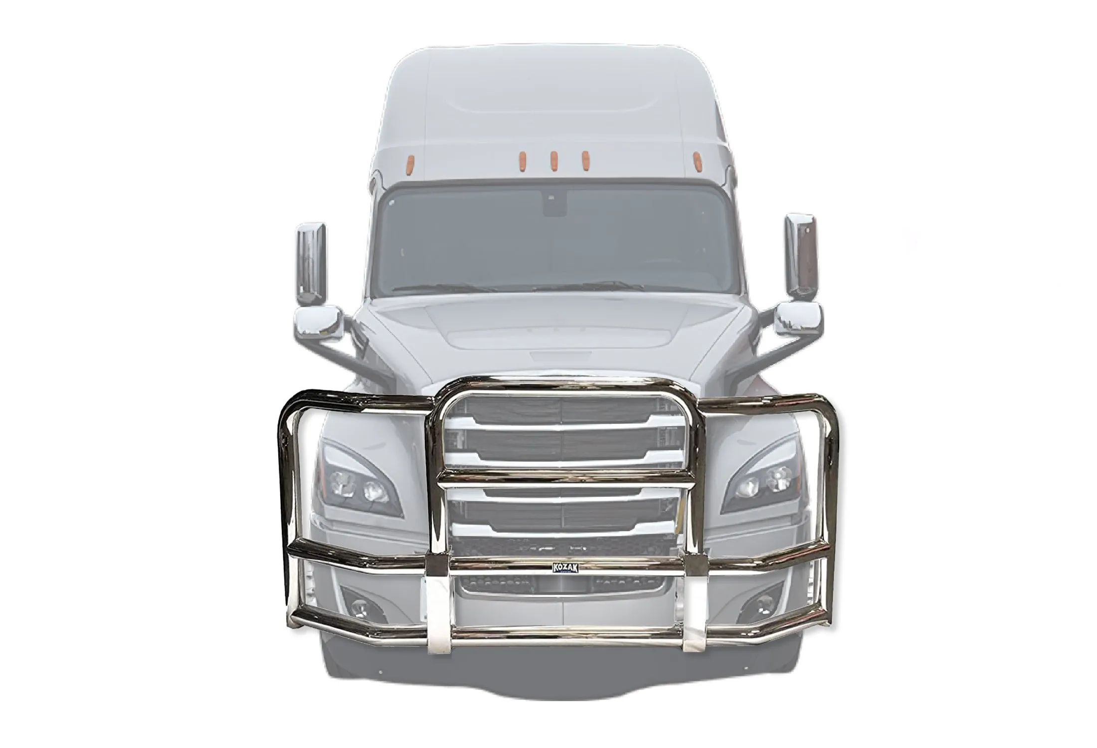 Full Front Grille Guard Chrome 2018  Freightliner Cascadia 126 116