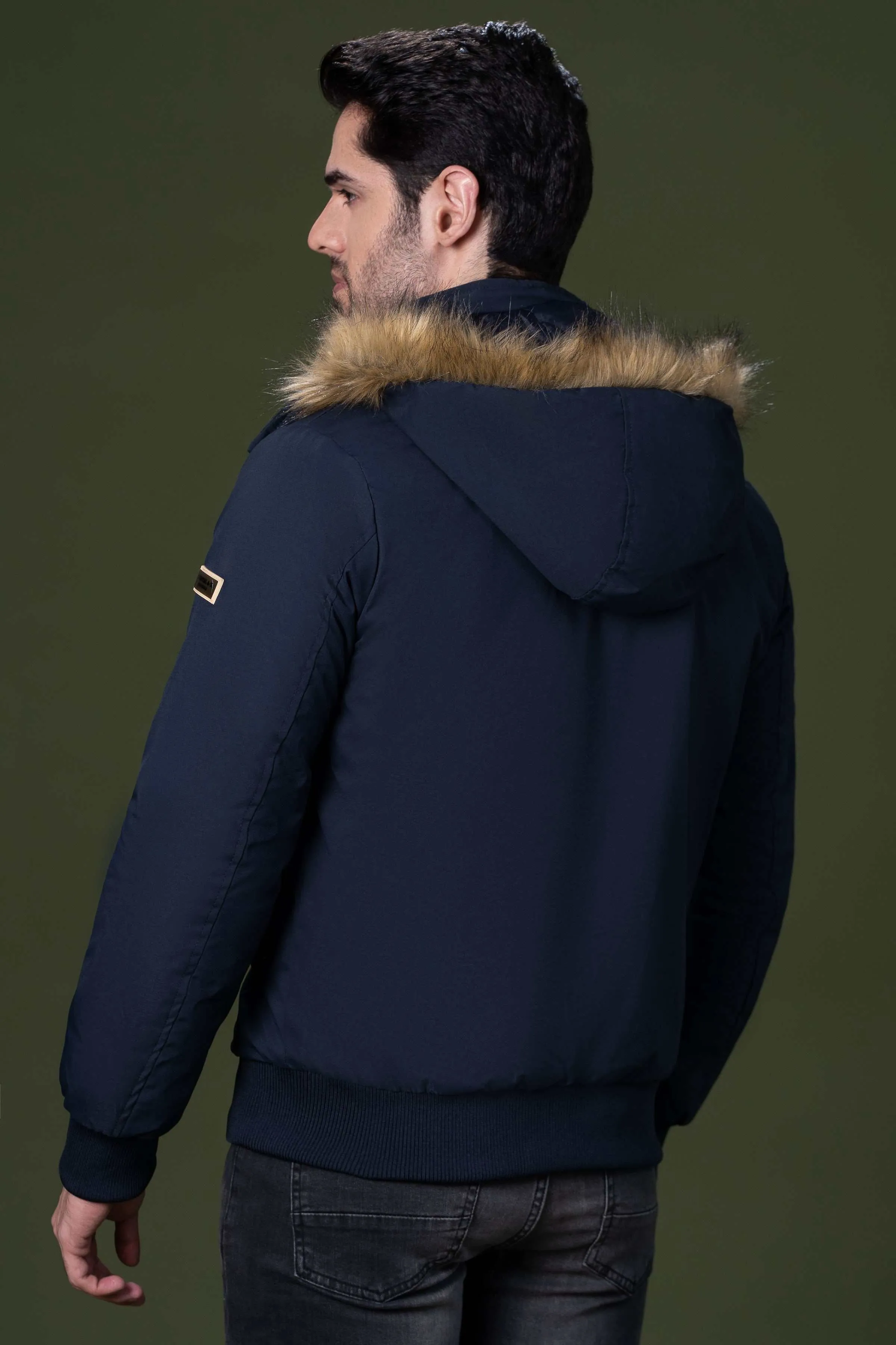 FUR JACKET NAVY