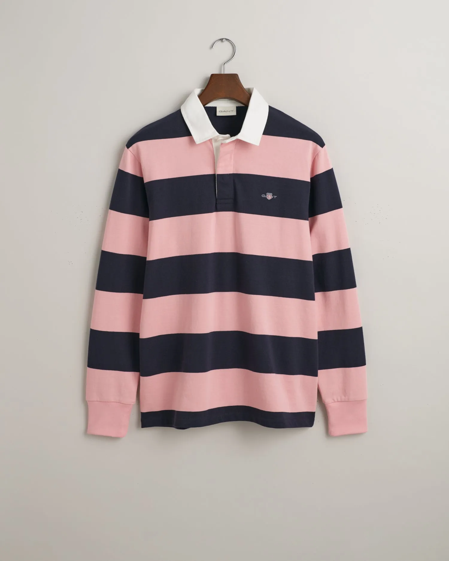 GANT - Reg Shield Barstripe Heavy Rugger, Bubblegum Pink