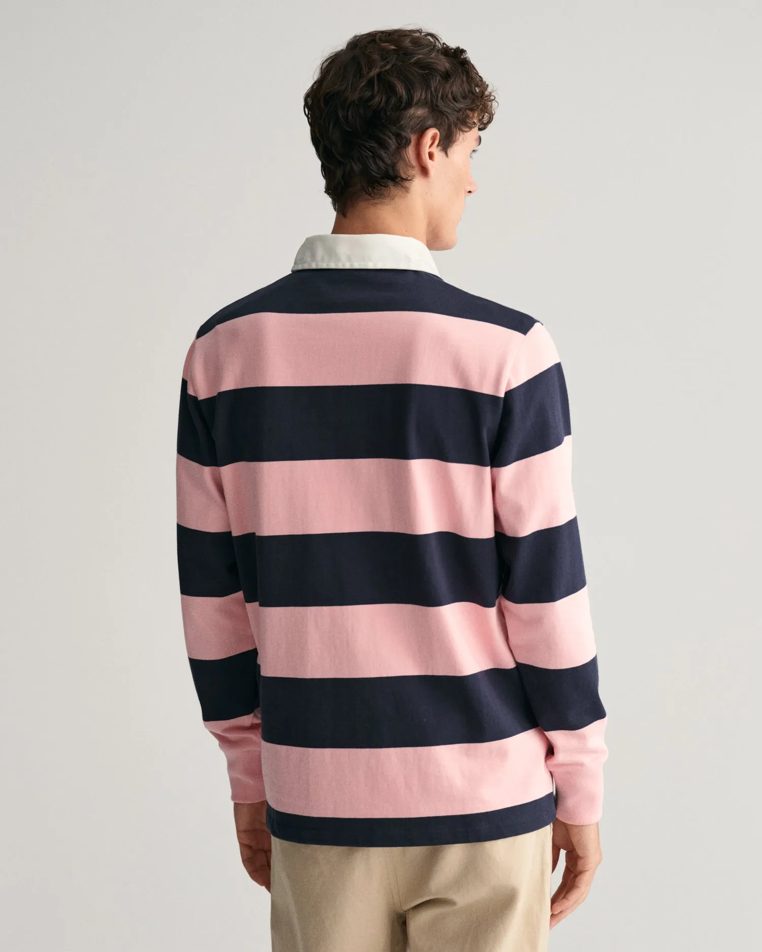 GANT - Reg Shield Barstripe Heavy Rugger, Bubblegum Pink