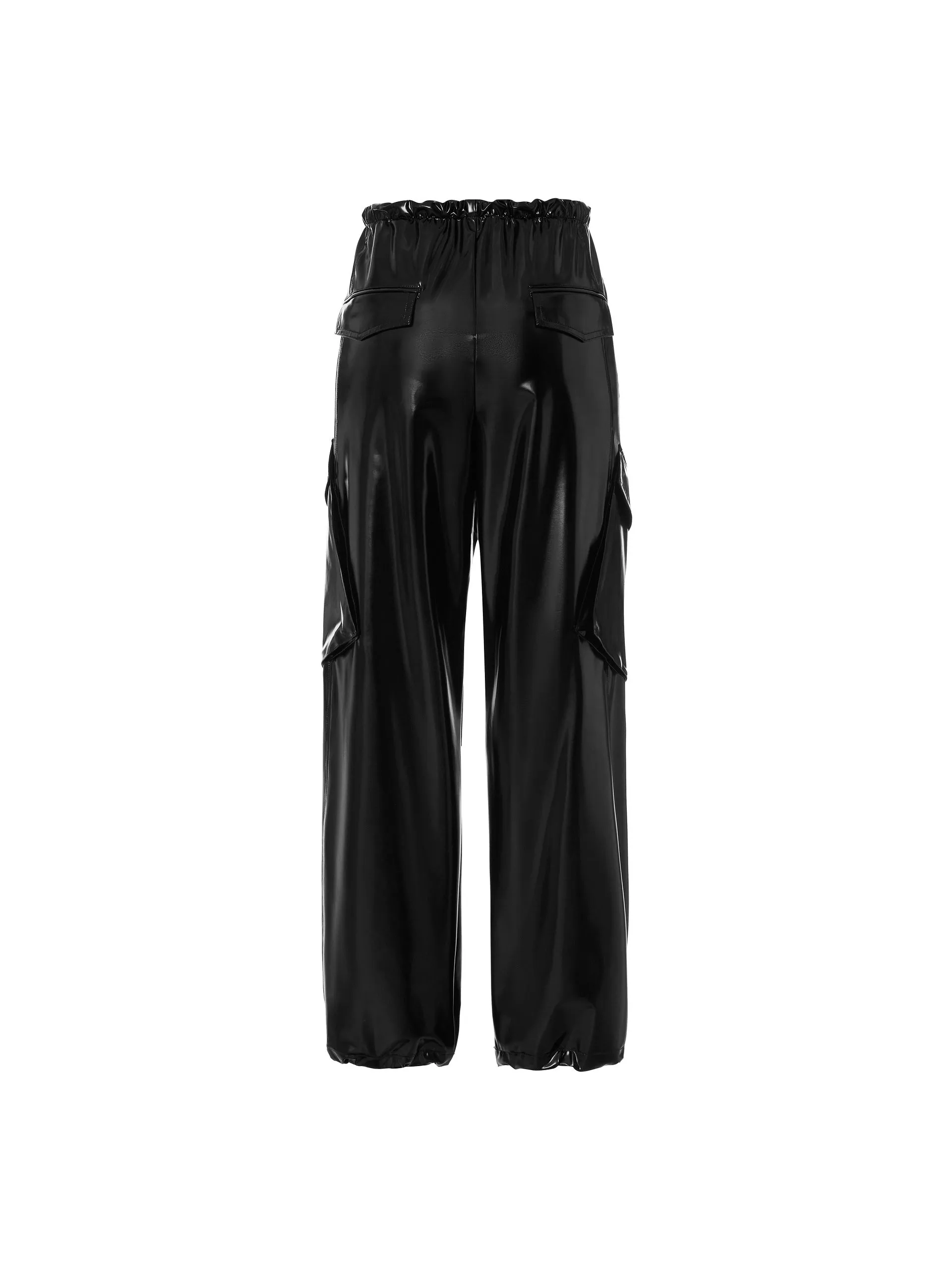 Glossy Faux Leather Pants