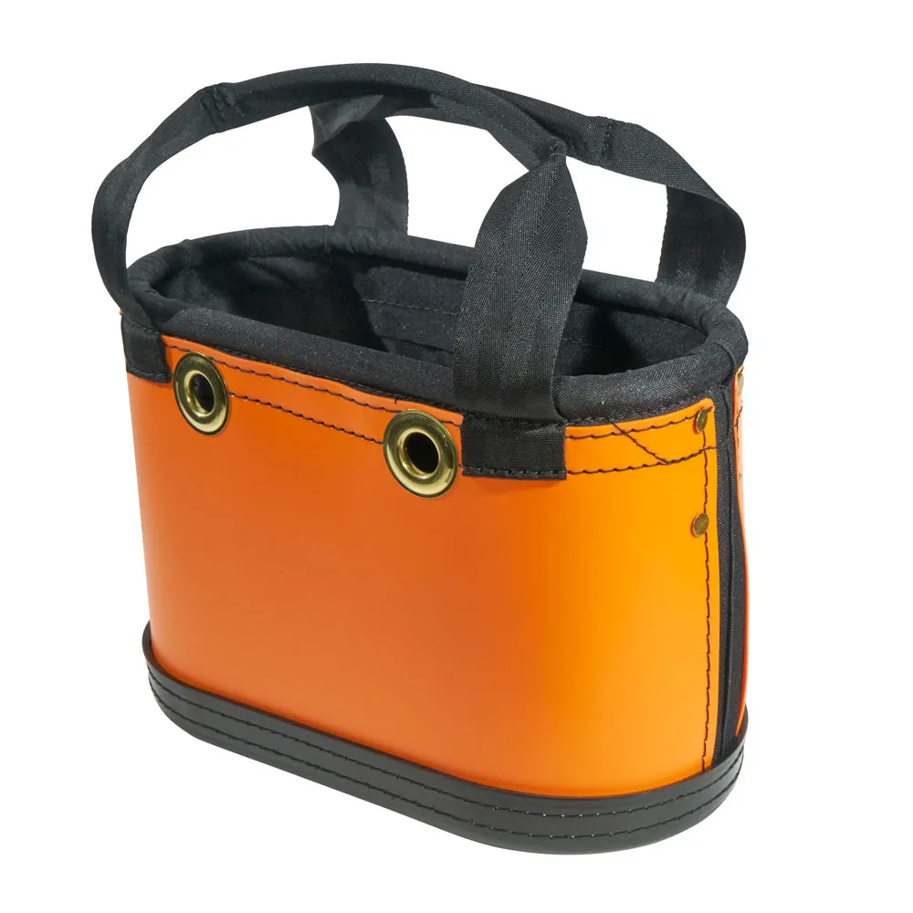 Hard-Body Bucket, 15-Pocket Oval Bucket, Orange/Black