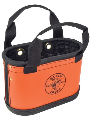 Hard-Body Bucket, 15-Pocket Oval Bucket, Orange/Black