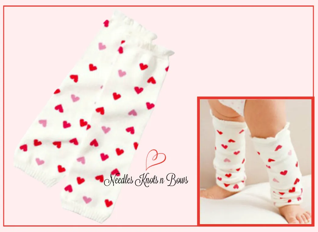 Heart Leg Warmers, Baby Toddler Valentine's Day