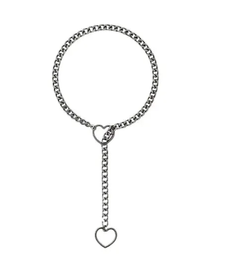 Heart O-Ring Collar & Leash Chain Set