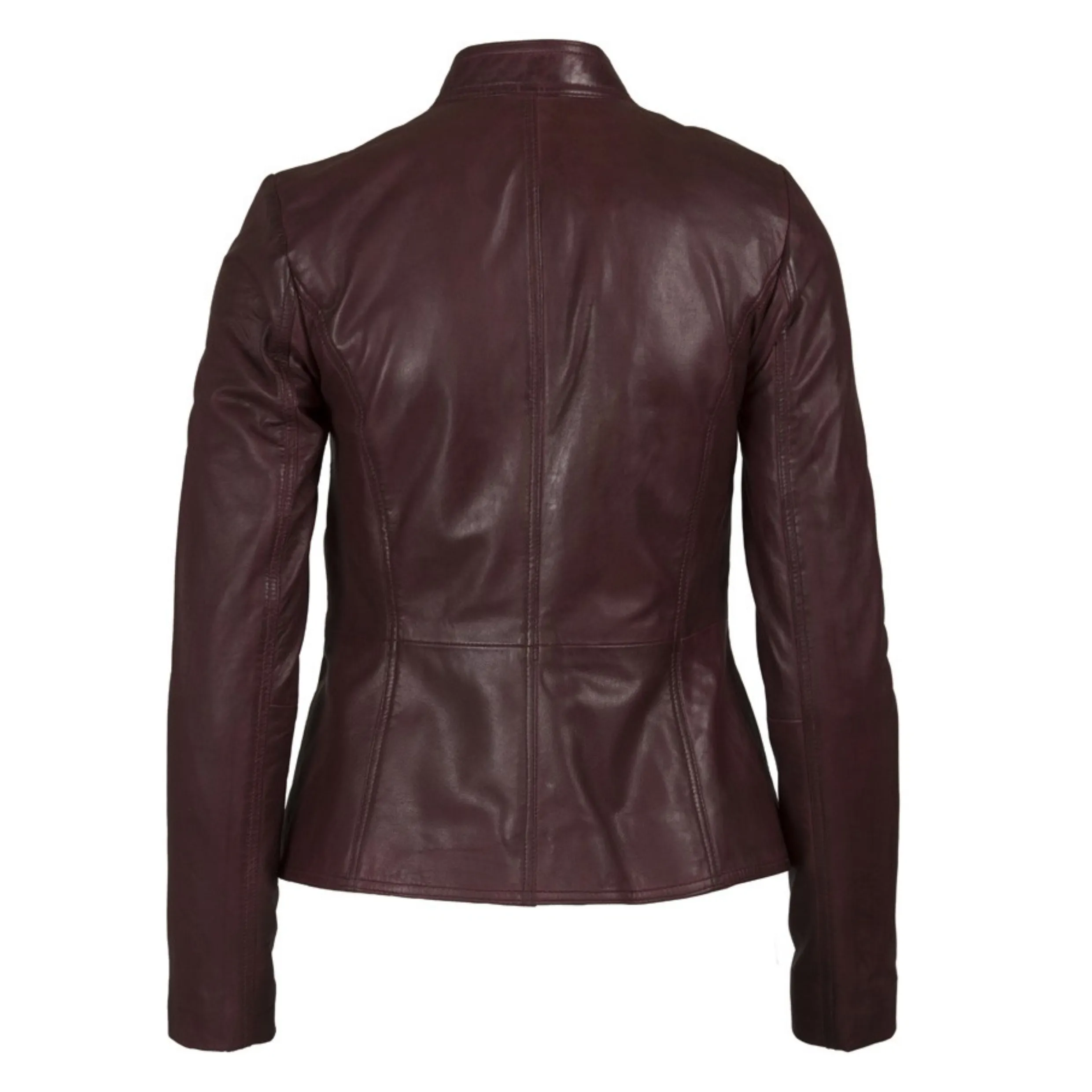 Helium F.Celine Waxed Lamb Nappa Leather Jacket in Wine