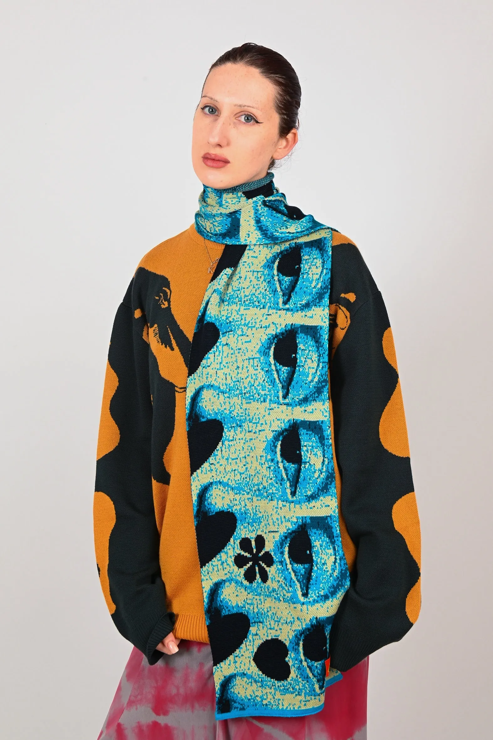 Hermann Studios 'Eye For An Eye' Merino Scarf