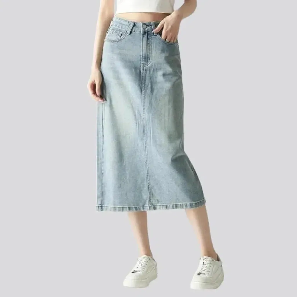 High-waist fashion jean skirt
 for women