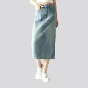 High-waist fashion jean skirt
 for women