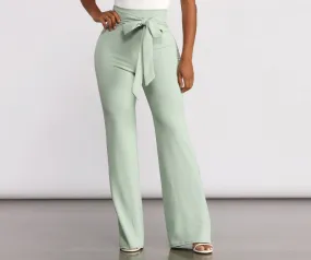 High Waist Wide Leg Dress Pants