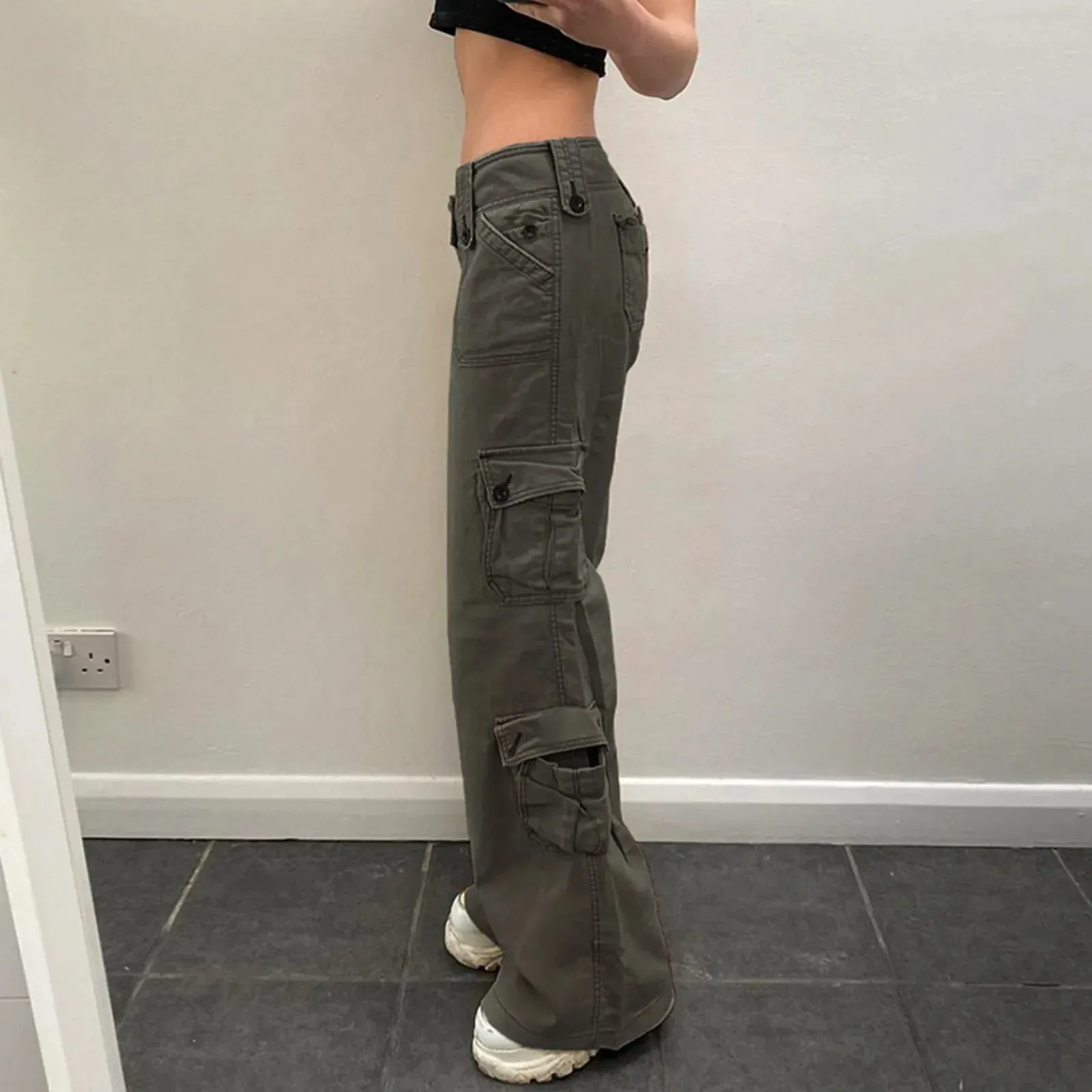 Hip Hop Streetwear Drawstring Loose Wide Leg Jeans