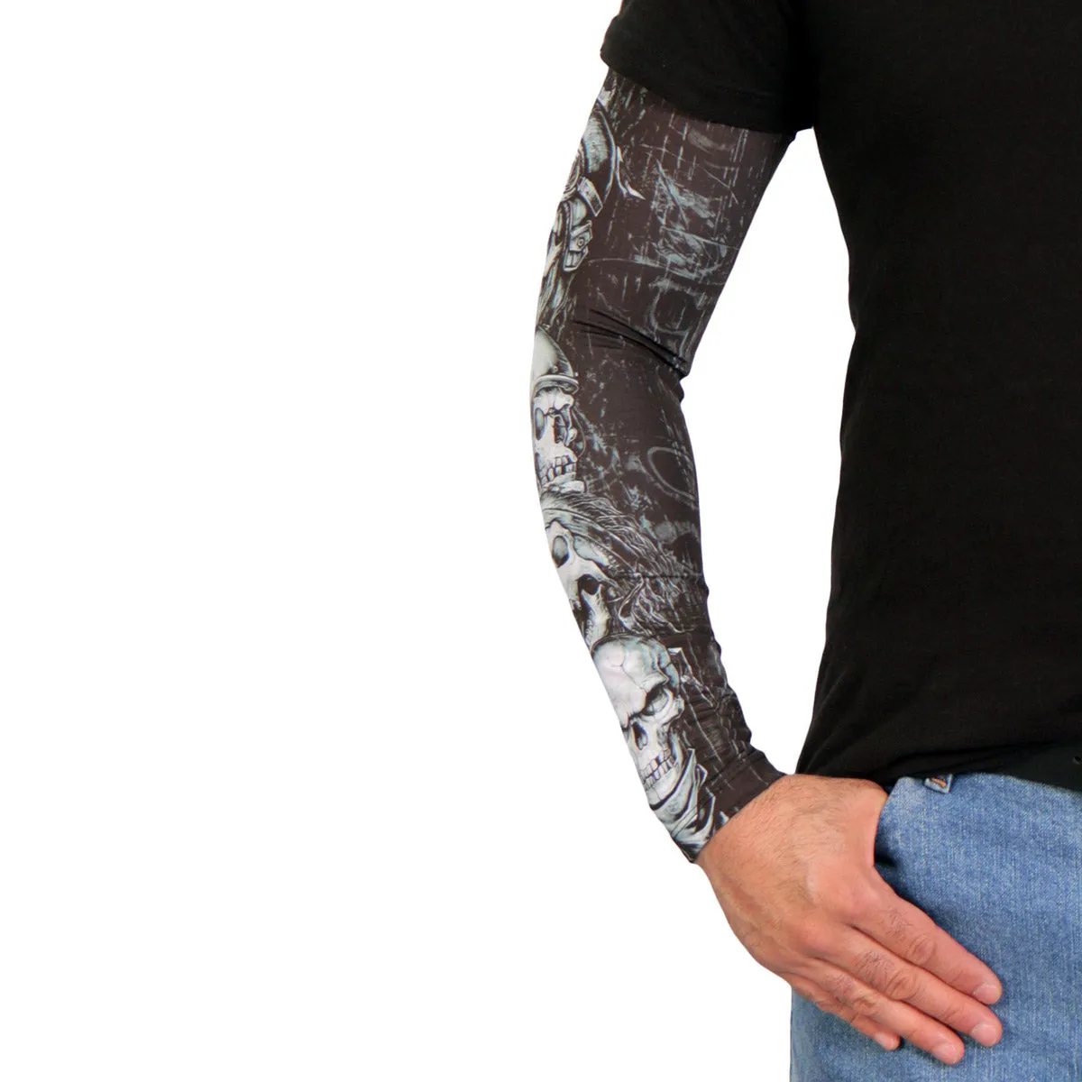 Hot Leathers ARM1004 Five Skulls Arm Sleeve