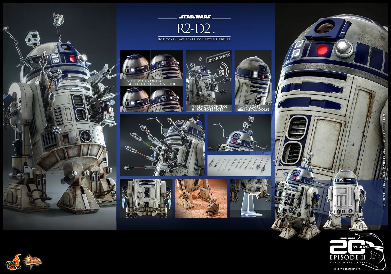 Hot Toys - MMS651 - Star Wars Episode II: Attack of the Clones - 1/6th scale R2-D2 Collectible Figure