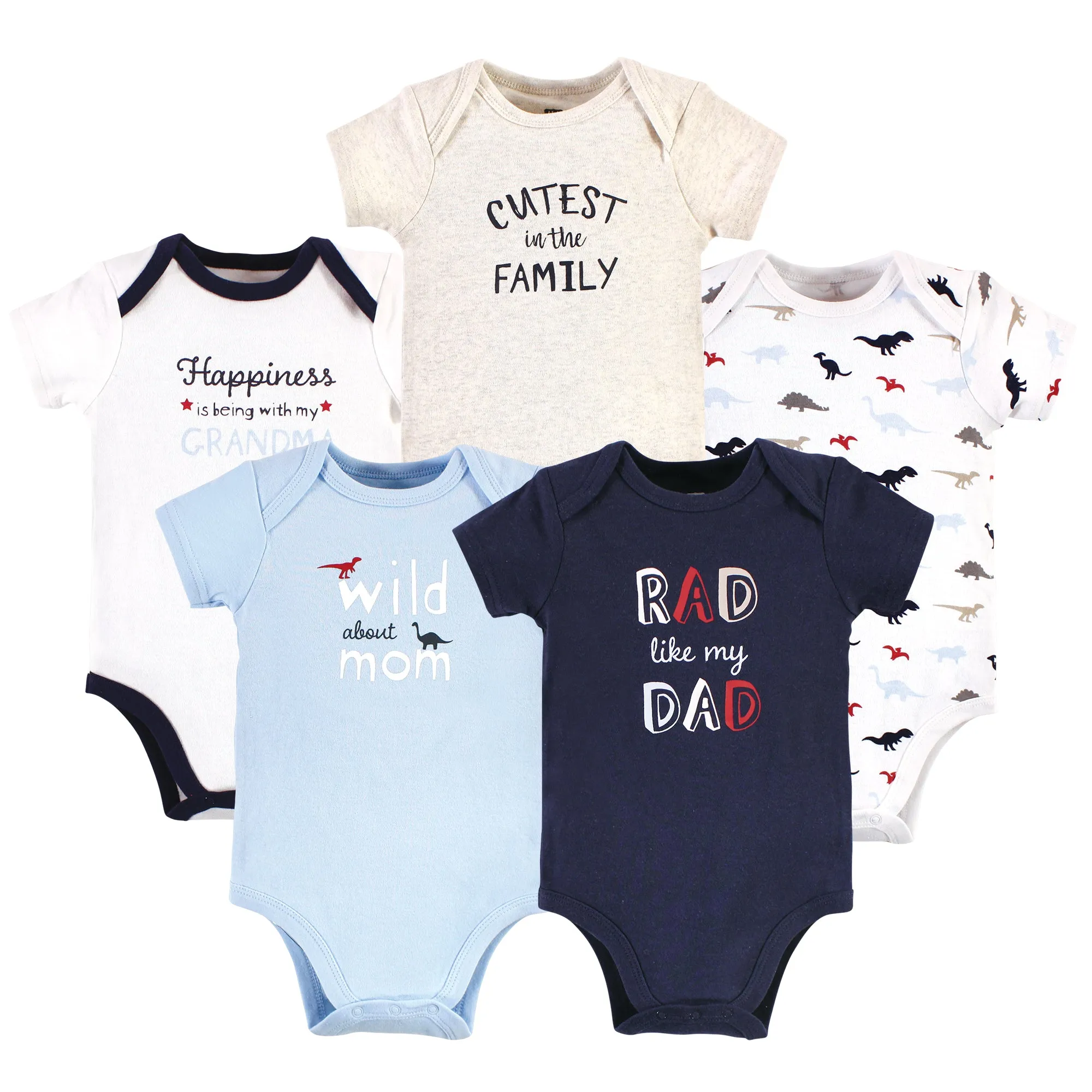 Hudson Baby Cotton Bodysuits, Rad Like Dad