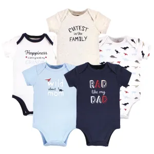 Hudson Baby Cotton Bodysuits, Rad Like Dad