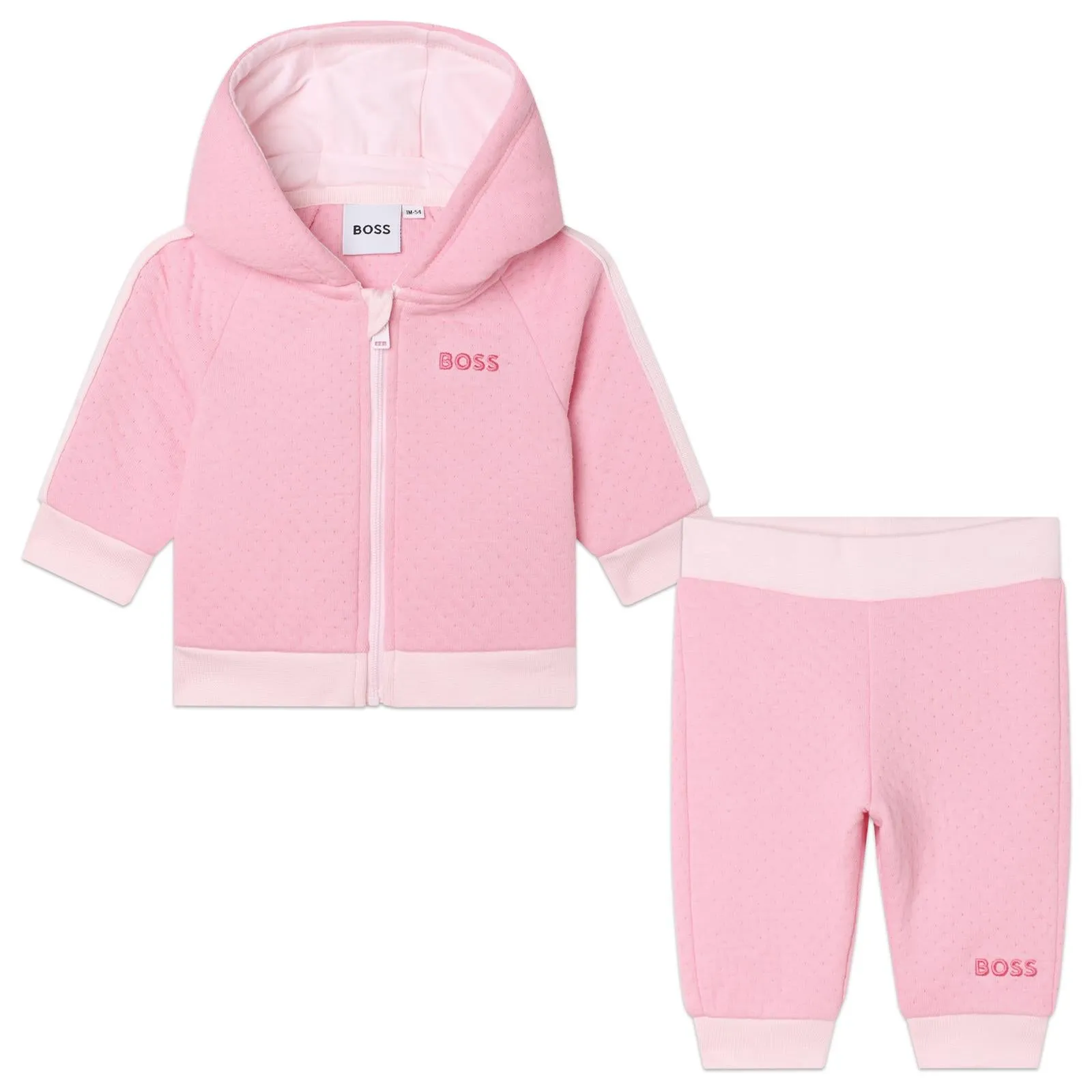 Hugo Boss Baby Girls Pink Tracksuit