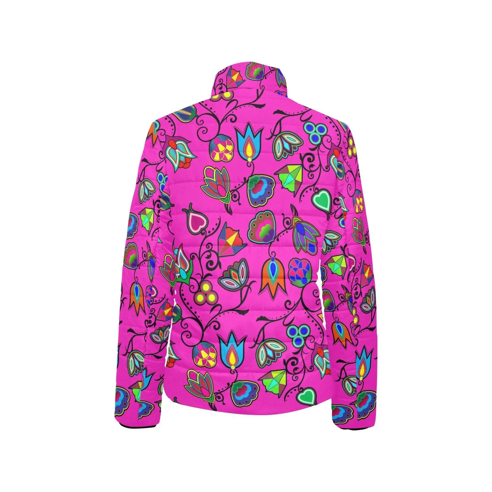 Indigenous Paisley Women's Stand Collar Padded Jacket