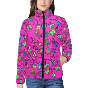 Indigenous Paisley Women's Stand Collar Padded Jacket