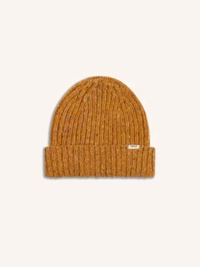 Isla Beanie in Ochre Marl Merino Wool