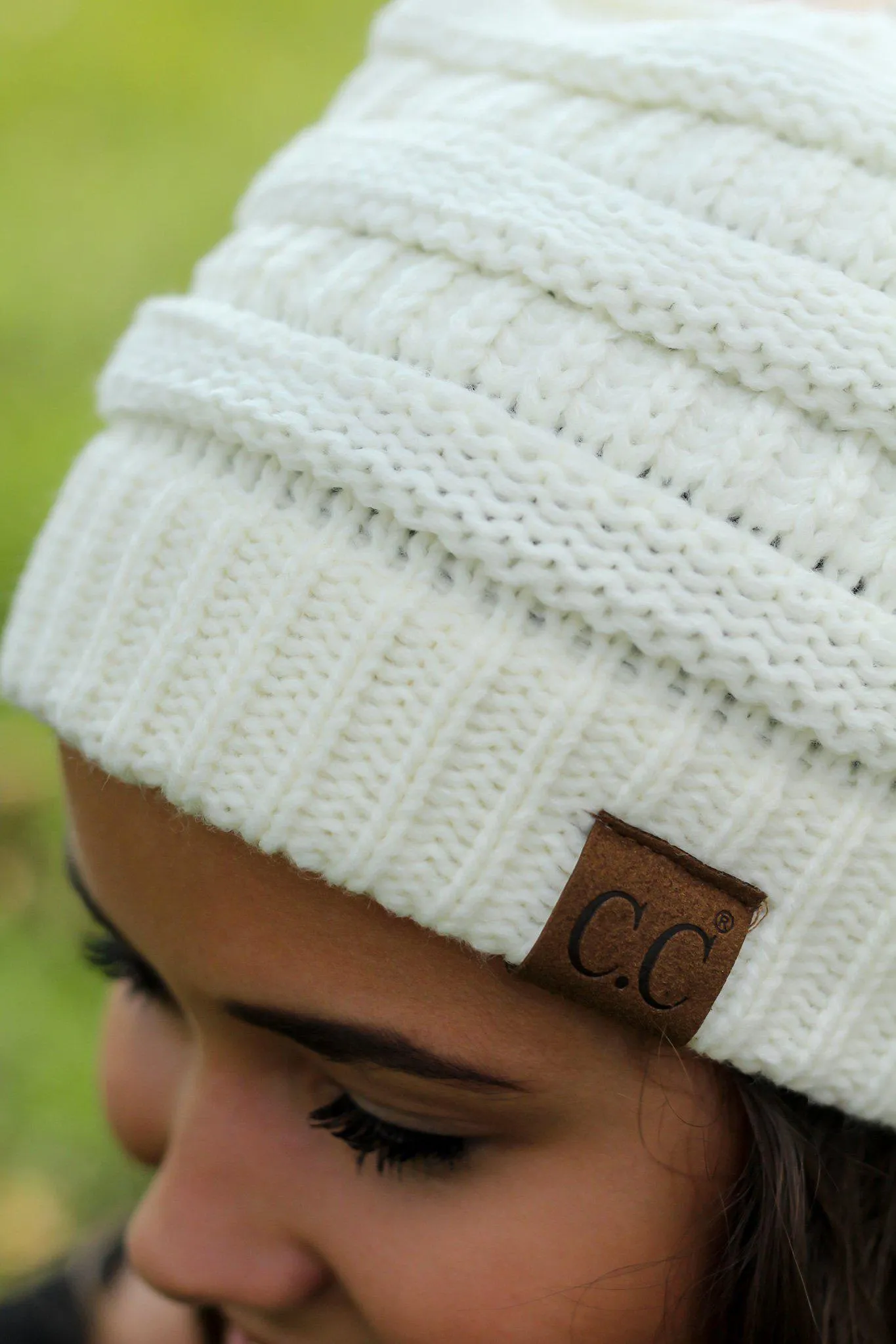 Ivory Knit Beanie